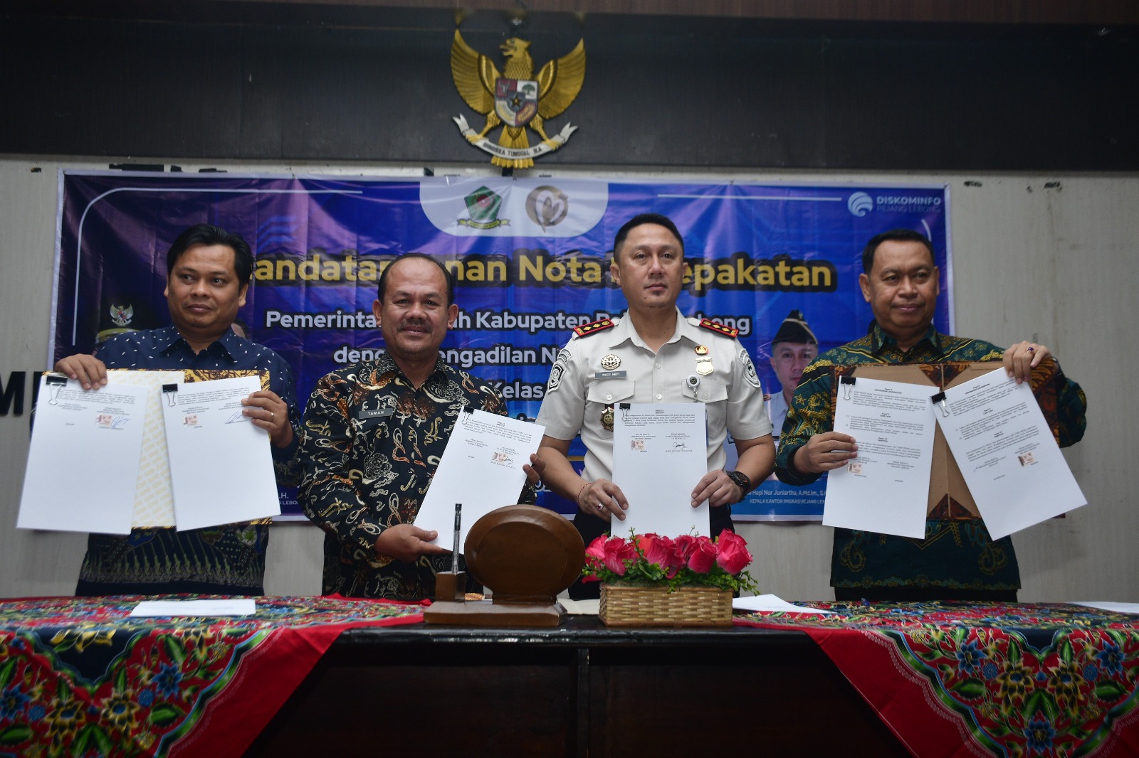 Pemkab Rejang Lebong Teken Nota Kesepakatan Bersama PN Curup, Kantor Imigrasi, dan BPOM