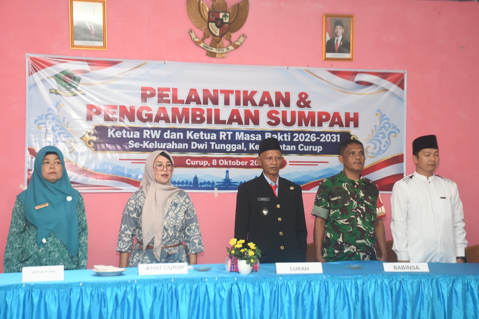 Lurah Dwi Tunggal Lantik 11 Ketua RT dan 3 Ketua RW Masa Bakti 2026–2031